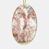 Rosa Flamingo-Kunst Keramik Ornament (Links)