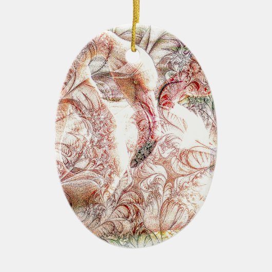 Rosa Flamingo-Kunst Keramik Ornament (Vorne)