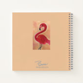 Rosa Flamingo Kunst Notizbuch (Rückseite)