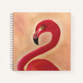 Rosa Flamingo Kunst Notizbuch (Vorderseite)