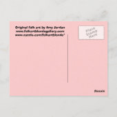 Rosa Flamingo - künstlerische Postkarte (2) (Rückseite)