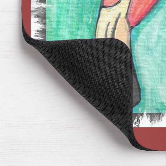 Rosa Flamingo - künstlerisches mousepad (Ecke)