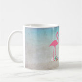 Rosa Flamingo Küstengestaltung für Mama Kaffeetasse (Links)