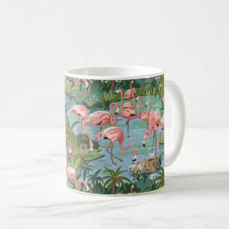 Rosa Flamingo-Lagune Kaffeetasse