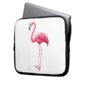 Rosa Flamingo Laptopschutzhülle (Vorderseite Links)