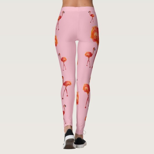 Rosa Flamingo-Leggings Leggings (Rückseite)