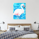 Rosa Flamingo Leinwanddruck (Insitu (Schlafzimmer))