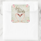 Rosa Flamingo-Liebe und dank Günstige Aufkleber (Tasche)