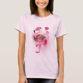 Rosa Flamingo Liebhaber T-Shirt (Vorderseite)
