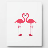 Rosa Flamingo Love Birds Fotoplatte (Vorderseite)