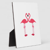Rosa Flamingo Love Birds Fotoplatte (Seite)