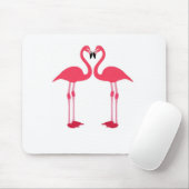 Rosa Flamingo Love Birds Mousepad (Mit Mouse)