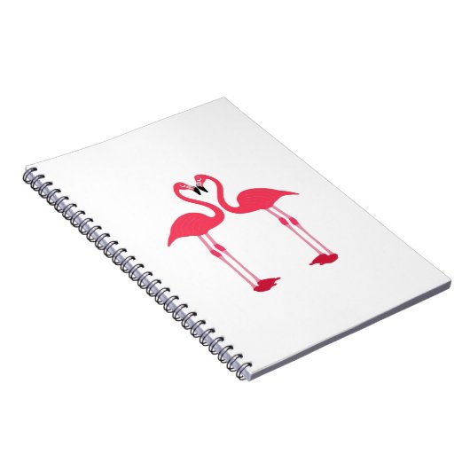Rosa Flamingo Love Birds Notizblock (Rechte Seite)