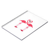 Rosa Flamingo Love Birds Notizblock (Linke Seite)