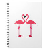Rosa Flamingo Love Birds Notizblock (Vorderseite)