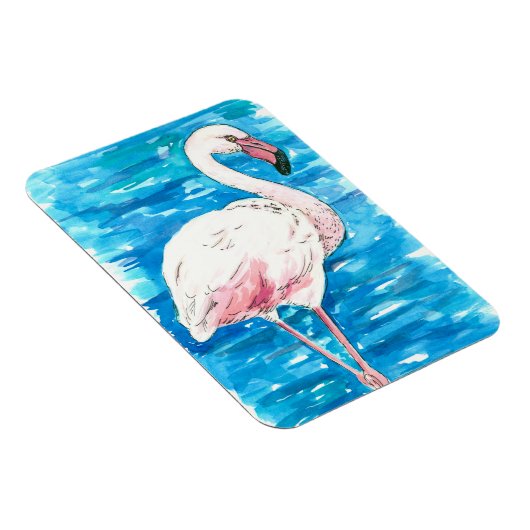 Rosa Flamingo Magnet (Rechte Seite)