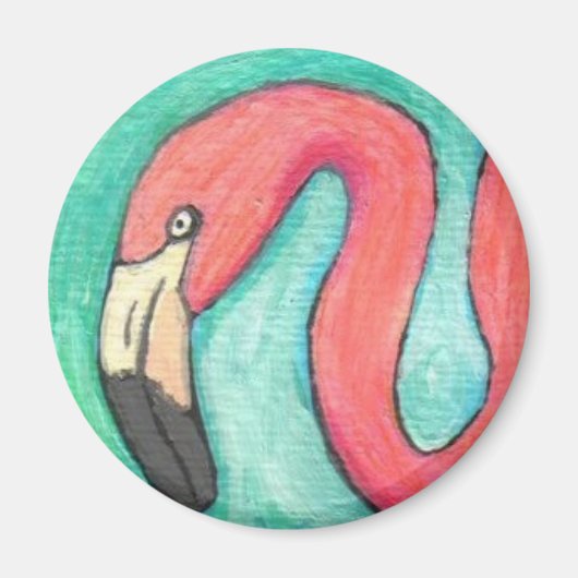 Rosa Flamingo - Magnet (Vorne)