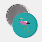 Rosa Flamingo Magnet (Vorderseite/Rückseite)