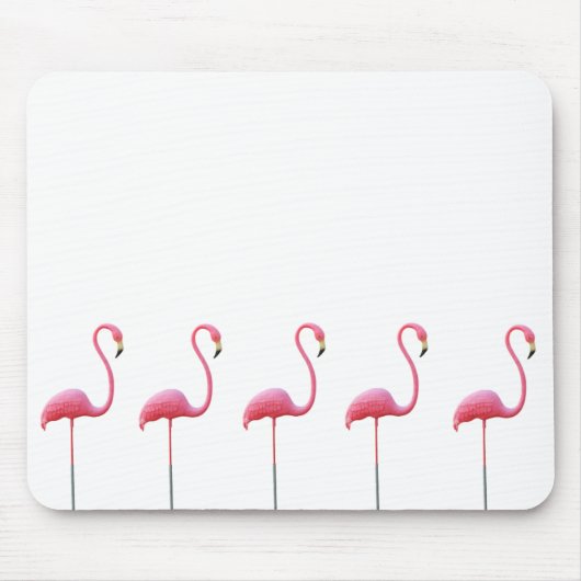 Rosa Flamingo-Mäusematten-Weiß Mousepad (Vorne)