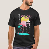 Rosa Flamingo mens Kostüm Fuji Yama Japan aufsteig T-Shirt (Vorderseite)