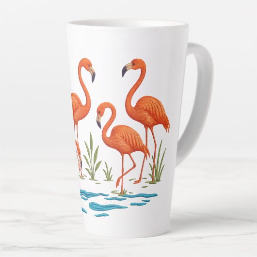 Rosa Flamingo Milchtasse (Rechte Ecke)