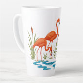 Rosa Flamingo Milchtasse (Linke Ecke)