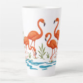 Rosa Flamingo Milchtasse (Vorderseite)