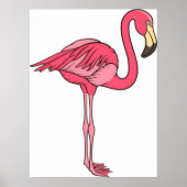 Rosa Flamingo mit langen Beinen Poster (Vorne)