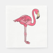 Rosa Flamingo mit langen Beinen Serviette (Vorderseite)