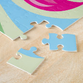 Rosa Flamingo mit Seestern Puzzle (Seite)