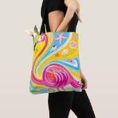 Rosa Flamingo mit Seestern Tasche (Von Nahem)