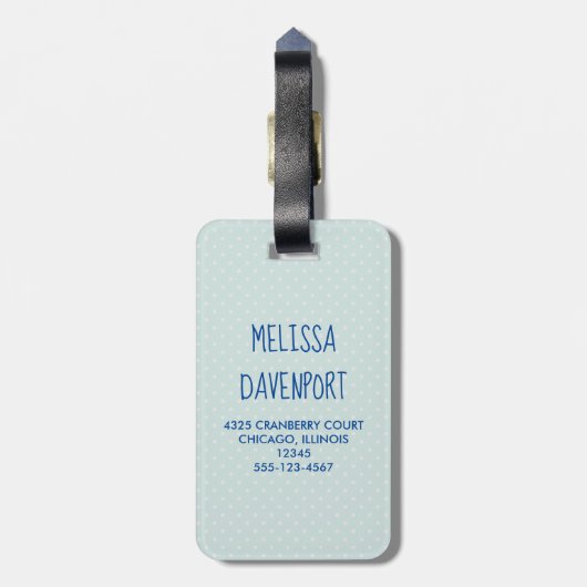 Rosa Flamingo mit Watermelon und Ananas Gepäckanhänger (Rückseite vertikal)