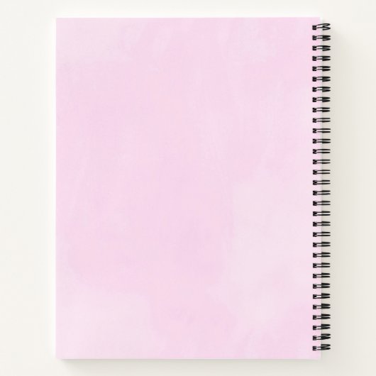 Rosa Flamingo mit Watermelon und Ananas Notizblock (Rückseite)