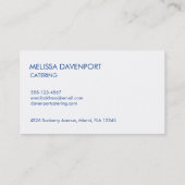 Rosa Flamingo mit Watermelon und Ananas Visitenkarte (Rückseite)