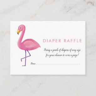 Rosa Flamingo Moderne Babydusche Windelwanne Raffe Begleitkarte