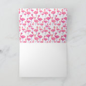 Rosa Flamingo-moderne Babyparty danken Ihnen Dankeskarte (Innenseite)