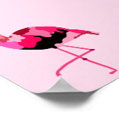 Rosa Flamingo Moderne Kunst Exotik Poster (Ecke)