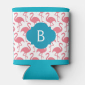 Rosa Flamingo Monogram Can Dosenkühler (Rückseite)