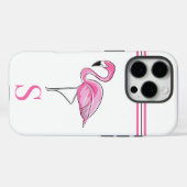 Rosa Flamingo Monogram Case-Mate iPhone Hülle (Rückseite (Horizontal))