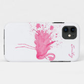 Rosa Flamingo Monogram Case-Mate iPhone Hülle (Rückseite (Horizontal))