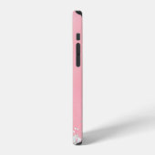 Rosa Flamingo Monogramm iPhone Hülle (Linke Seite)