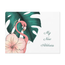 Rosa Flamingo Monstera Leaf Nach Florida