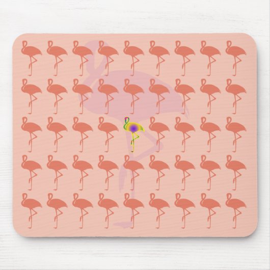 Rosa Flamingo Mousepad (Vorne)