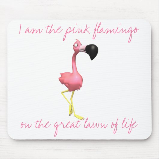 Rosa Flamingo Mousepad (Vorne)