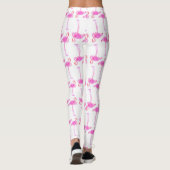 rosa Flamingo-Muster 2 Leggings (Rückseite)