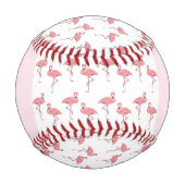 Rosa Flamingo-Muster Baseball (Rückseite)