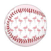 Rosa Flamingo-Muster Baseball (Vorderseite Links)