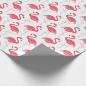 Rosa Flamingo Muster Beach Packpapier (Ecke)