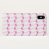 Rosa Flamingo-Muster Case-Mate iPhone Hülle (Rückseite (Horizontal))