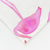 Rosa Flamingo-Muster Fleecedecke (Ecke)